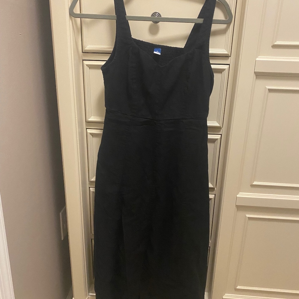 New without tags midi linen sweetheart neck line dress